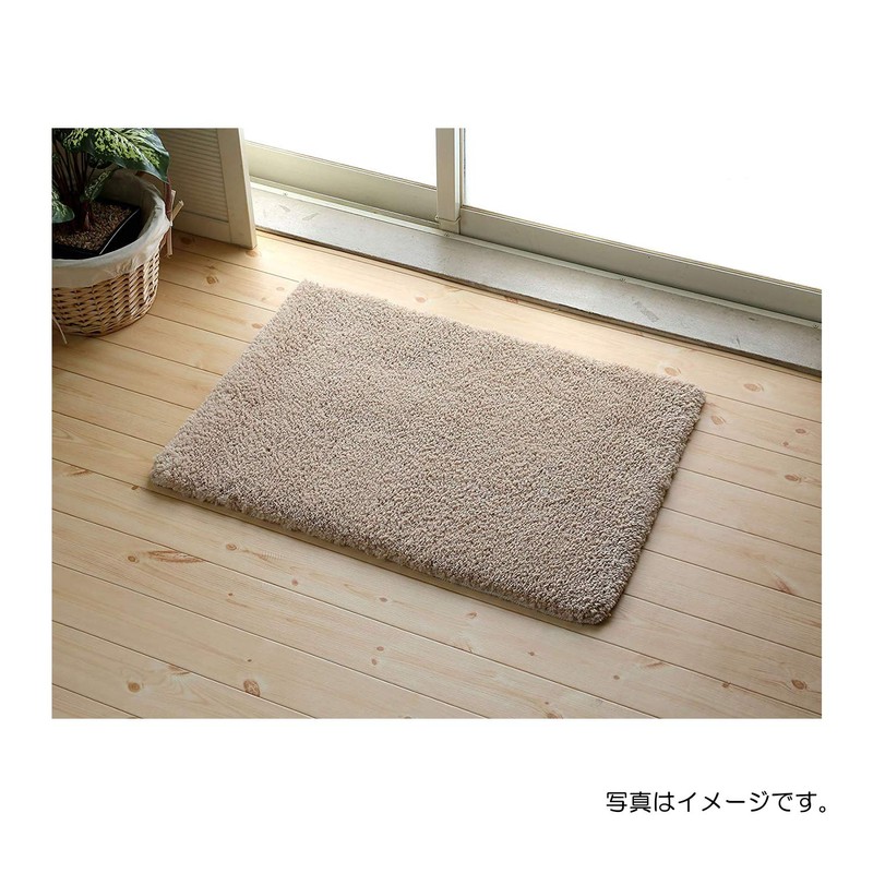 Hashizume Shoten Bathroom Foot Towel Mat, Light Gray, Approx. 13.8