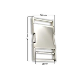 Trimming Shop Quick Release Metal Buckles, Adjustable Strap Buckle for Pet Collars, Bags, Backpacks, Camping Accessories, Luggage, Silver, 30mm, Pack of 2