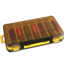 Gigicloud Plastic Fishing Tackle Accessory Box Fishing Lure Box Case 12 14 Room Double Sided Fishing Lure Bait Hooks Storage Box Case Container For Fishing Bait Plastic Storage Box