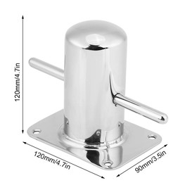 Boat Bollard Boat Cross Bollard Mooring Bit Stainless Steel Material Size 120 x 90 x 120mm Mooring Lock Cross Bollard Easy to Install Sturdy and Stable Marine Mooring Supplies Long Time Use