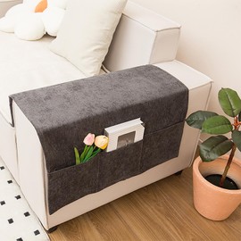 TINAYAUE Sofa Armrest Organiser with 3 Large Pockets for Remote Control, Keys, Glasses, Room Tidy Couch Bedside Armchair Cover Storage Bag Sofa Arm Protectors