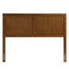 Pemberly Row Queen Modern Rubberwood and MDF Headboard in Walnut