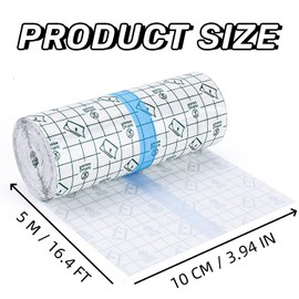 ANAMPION Tattoo Aftercare Waterproof Bandage(10cm x 5m), Second Skin Tattoo Cover, Waterproof Tattoo Cover for Swimming Tattoo Care, Wound Protection, Plastic Cover