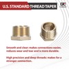 1/2" NPT Male Thread x 1/4" NPT Female Thread Brass