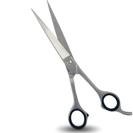 Professional Hair Cutting Scissors - 7" Japanese Stainless Steel Barber Scissors for Men, Women, Kids & Pets - Precision Hair Shears for Salon & Home, Thinning Shears & Beard Trimming (Silver)