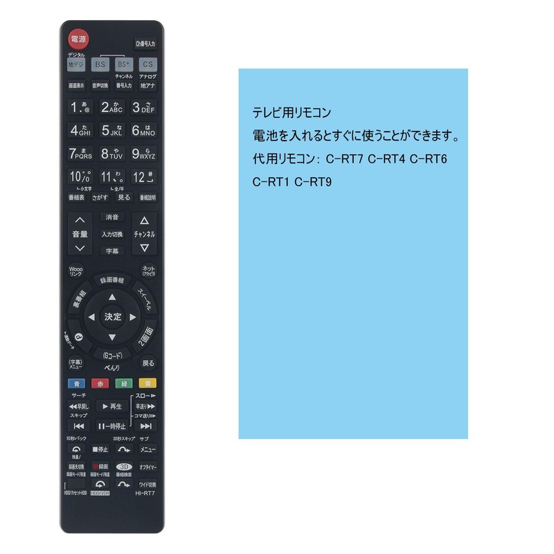 PerFascin Replacement Remote Control C-RT7 C-RT4 C-RT6 C-RT1 C-RT9 fits