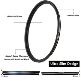 LENSKINS 82mm UV Protective Filter, 16-Layer Multi-Resistant Nano Coated, Ultra Slim, German Optics, Weather-Sealed, HD Clear Glass Ultra Violet Filter, Camera Lens Protector with Lens Cloth