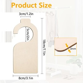 TopHomer 14PCS Wood Wardrobe Dividers, DIY Generic Clothes Dividers, Writable Closet Dividers for Sorting Clothes Color and Size Reusable Closet Rack Dividers for Baby, Children, Adult