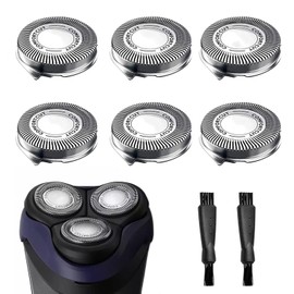 Suleto SH30 Replacement Heads Compatible with Nerolce Shaver Series 3000, 2000, 1000 and S738 with Durable Sharp Blade, Comfortcut Razor Replacement Blades Compatible with SH30 S1560-6 Pack& Brush