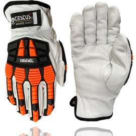 Cestus 3219, Premium Leather Work Gloves, Level A5 Cut Resistant 360 Protection, Heavy Duty Impact Gloves (X-Large)