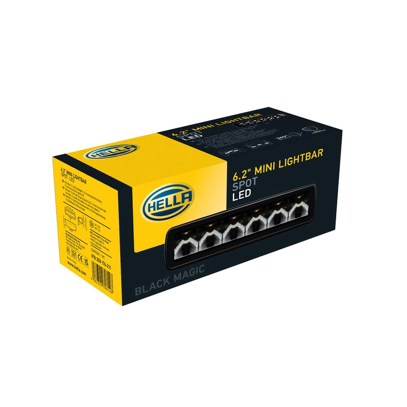 Hella Black Magic LED Mini Lightbar 6.2 Inch LED Spotlight-