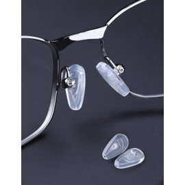 Tolaxy 12 Pairs Screw-in Eyeglass Nose Pads, 14mm Air Chamber/Air Bag Soft Replacement Nose Pieces for Tincup OX3184 | Tincup 0.5 Ti OX5099 | Tincup Carbon OX5094 | Tenon OX5147 Sunglasses