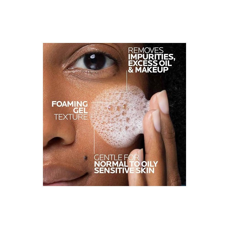 Bundle of La Roche-Posay Toleriane Purifying Foaming Facial Cleanser +