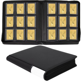 Toploader Binder, Holds 360 Toploaders, Top Loader Binder with 9 Pockets for 3" x 4" Rigid Cards, Double-Sided Pockets Card Binder Top Loader for Trading Cards or Sports Cards (black)