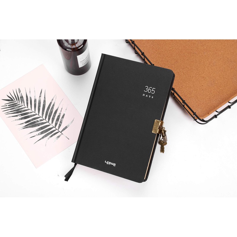 A5 Kraft Hardcover Executive Notebooks Diary with Lock and Key