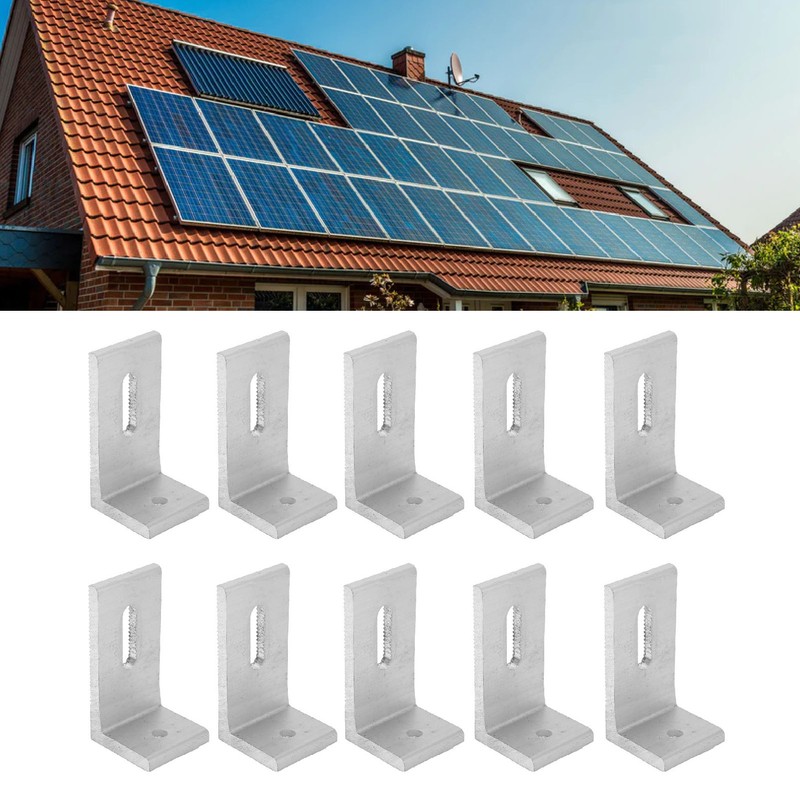 10PCS L Foot Solar Mount Aluminum Alloy Photovoltaic Panel Mounting