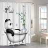 ASDCXZ Funny Shower Curtain, 180 x 200 cm, Panda Takes