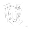 QCAA Three Fold Shutter Hinge, Half Surface for Shutter, Cabinet,