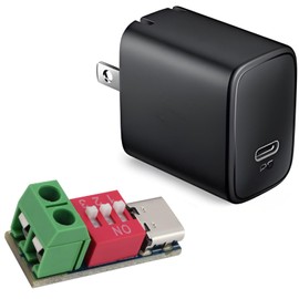 OTOTEC 3 Pieces Type-C PD Fast Charge Decoy Trigger Module 5-20V 5A Dual Terminal Adjustable Voltage Support PD2.0/3.0 QC BC1.2 Protocol