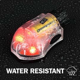 QIRUIMY Tactical Helmet Light, Signal Light with Optional 5 Modes IR & Visible LED IFF Helmet Strobe for Outdoor Fast Rescue Adventure (BK-RED)