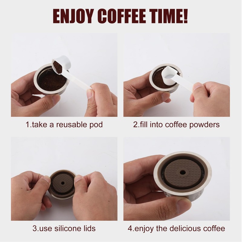 Reusable Pods for Nespresso Vertuo Machine, Stainless Steel 230ml Refillable
