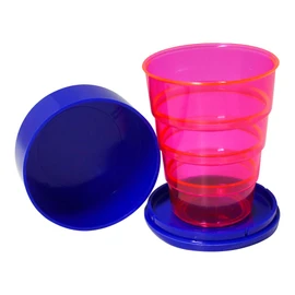 Folding Cup 200 ml Plastic GDR Plastic Drinking Cup Foldable for Travel