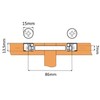 Aerzetix: Rastex C41555 Double Panel Furniture 18 mm 86 mm