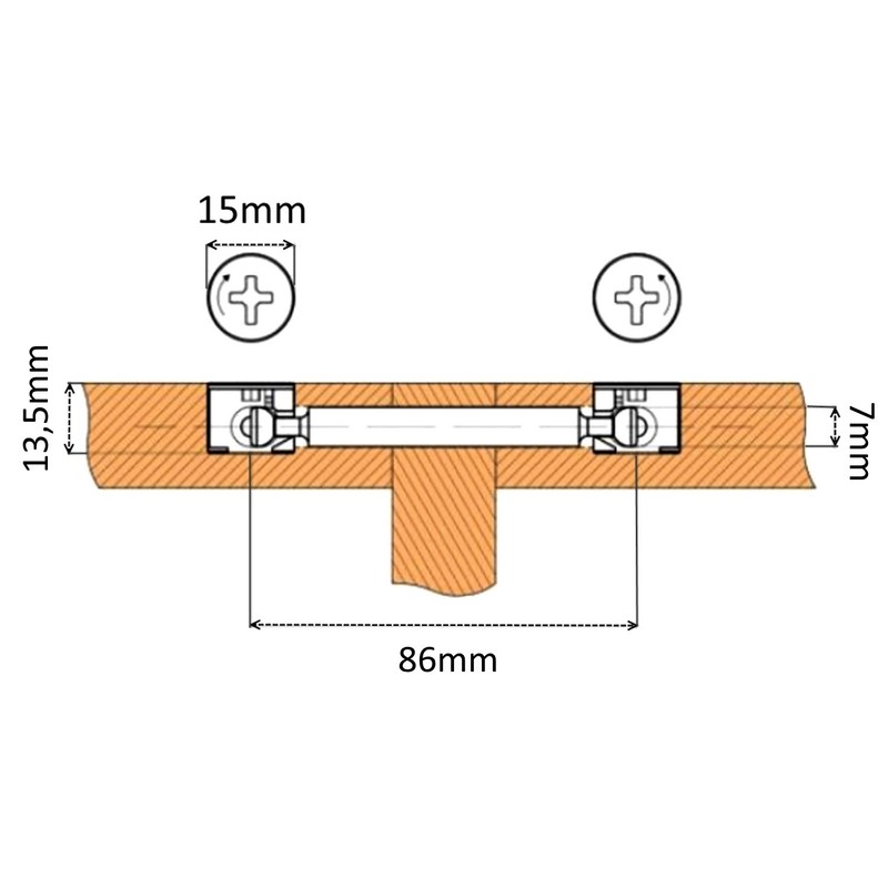 Aerzetix: Rastex C41555 Double Panel Furniture 18 mm 86 mm