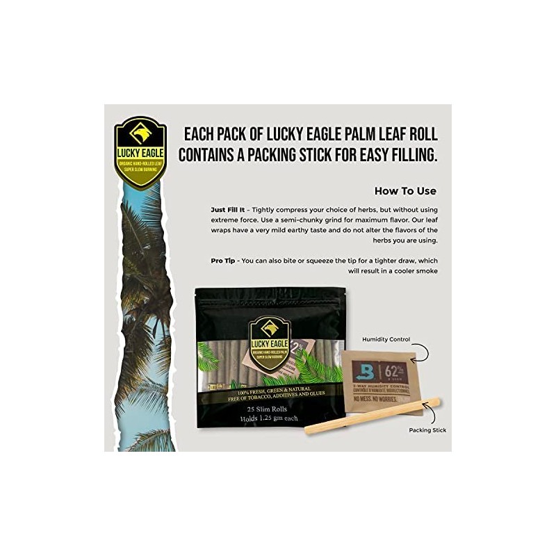 Lucky Eagle Pre Wrap Slim Cones - Slim PreRolled Palm