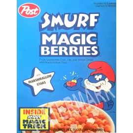 Smurf Berry Crunch Vintage Cereal Box  High Quality Metal Fridge Magnet 3x4 7625