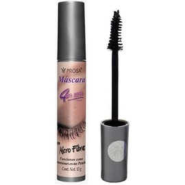 Prossa Micro Fiber Mascara | For Voluminous, Lengthened Lashes | Waterproof, Smudge-Proof, Nourishing Formula with Mamey Seed, Aloe Vera & Jojoba Oil