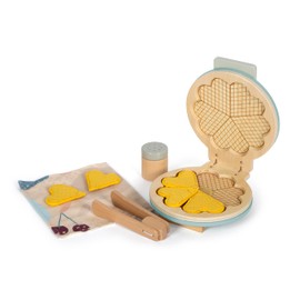 small foot Tasty Waffle Iron Set, Wooden Accessories for the Play Kitchen, Kitchen Play Set for Children from 3 Years, 12492