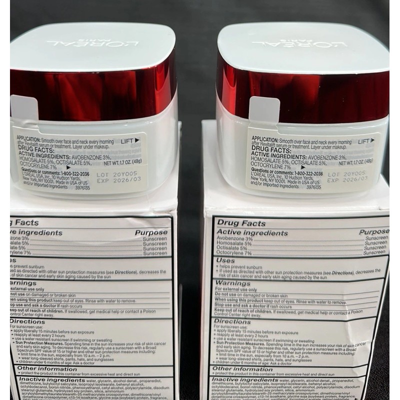 L'Oréal Lot 2 L'Oreal Paris Revitalift Anti-Wrinkle Firming Moisturizer SPF