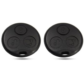 Kesiku Smart Key for Smart Fortwo 450 Roadster City Coupe Cabrio Remote Control, Smart 450 Key Shell, Smart Fortwo Car Key - 2 Pieces