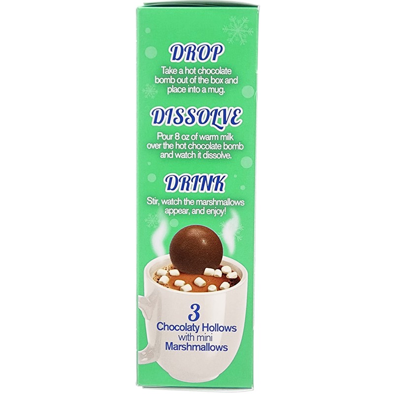 Christmas Hot Chocolate Bombs, Drop, Dissolve, Drink Chocolaty Hallow Filled