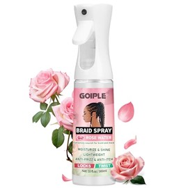 10 fl oz Braid Spray Rose Mint for Dreads, Dreadlocks, Locks Spray Rose Water for Itchy Scalp, Shine & Lightweight for Dull Hair Twists, Cornrows, Box Braids Moisturizer