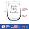 Fun Grandpa - Funny Grandfather Stemless Wine Glass Gift for