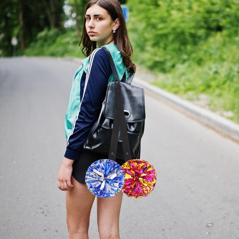 NICENEEDED Polyester Pom Pom Holder for Backpack Cheer Cheerleading Pompoms