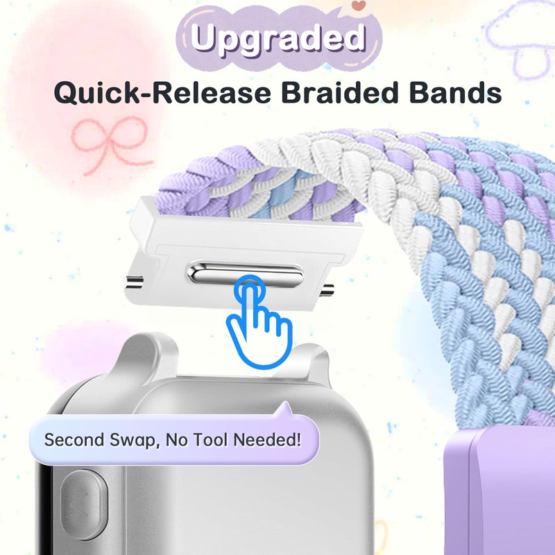 3 pcs Quickfit-20mm Watch-Bands Compatible with Cosmo JrTrack 5/4/3/2 SE/2/JrTrack/Gabb