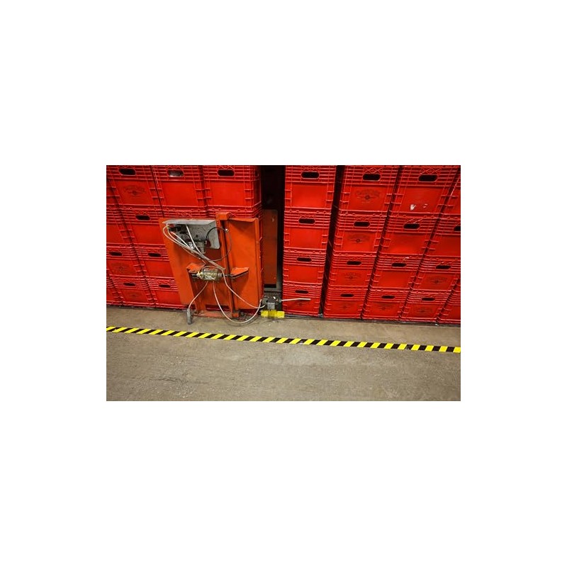 Brady ToughStripe Nonabrasive Diagonal Stripes Floor Marking Tape, 100' Length,