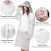 Cosowe Rain Ponchos for Adults Reusable, 2 Pcs Raincoats for