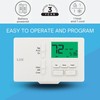 Lux LTX100E Programmable 7 Day Thermostat; 1 Heat, 1 Cool