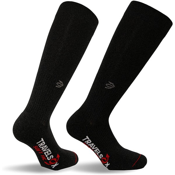 Travelsox TSS6000 The Original Patented Graduated Compression Performance Travel & Dress Socks With DryStat OTC Pairs