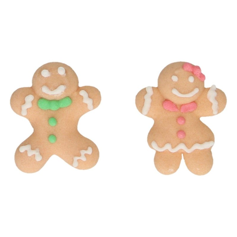 FunCakes Sugar Decorations Gingerbread Set of 12