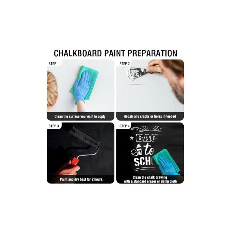 Falling in Art Chalkboard Paint, 16 Oz Black Chalkboard Paint