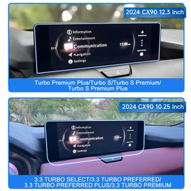 SXCY for 2024 2025 Mazda CX-90/2025 CX-70 Screen Protector for 2024 2025 Mazda CX90 2025 CX70 Touch Display Screen Protector 12.3 Inch[2PCS Nano Soft][Nonporous]