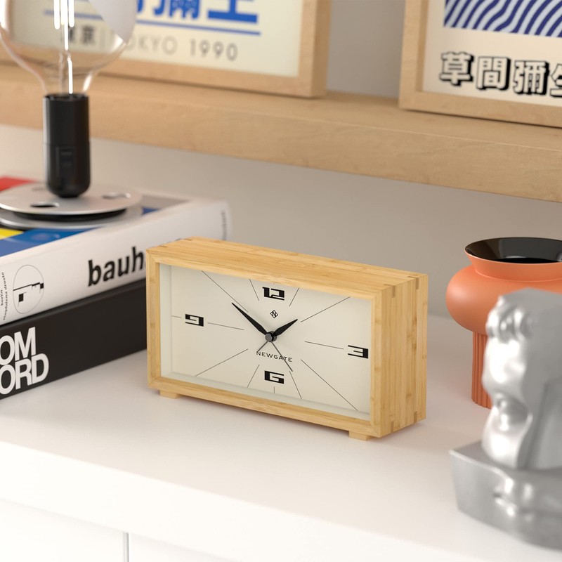 NEWGATE® Lemur Alarm Clock in Bamboo - Bedside Clock -