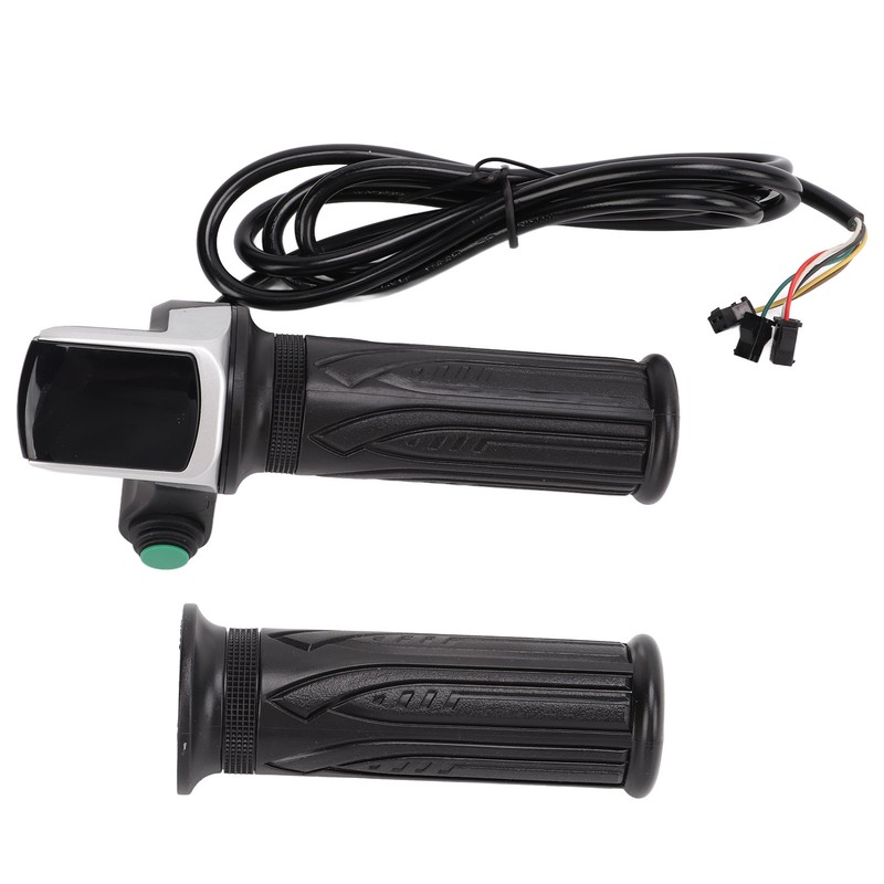1 Pair Handlebar Throttle Grip Universal LED Display Wire Twist