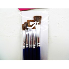 Krafters Korner Artists Paint Brushes Camel Hair Bristles 5 piece Set Artist Brush Fan Art pcs
