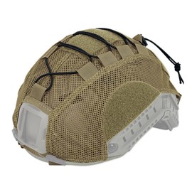 Tactical Helmet Cover, Tactical Helmet Covers, Breathable Hunting Helmet Cover with Velcro Fastening + Nylon Loops + Rubber Cord for Helmet